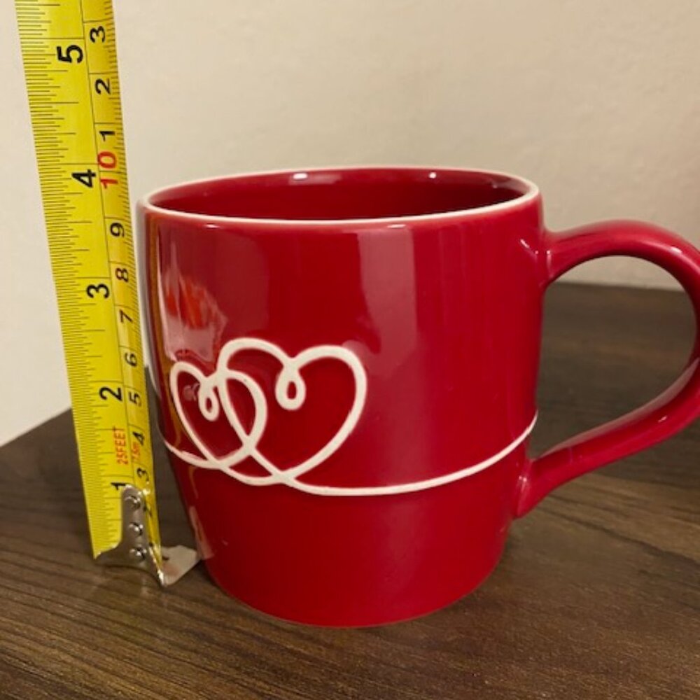 Starbucks 2010 Limited Edition Love/Hearts Red Ceramic Mug - Picture 7 of 7